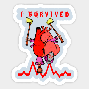 Heart Attack Survivor Sticker